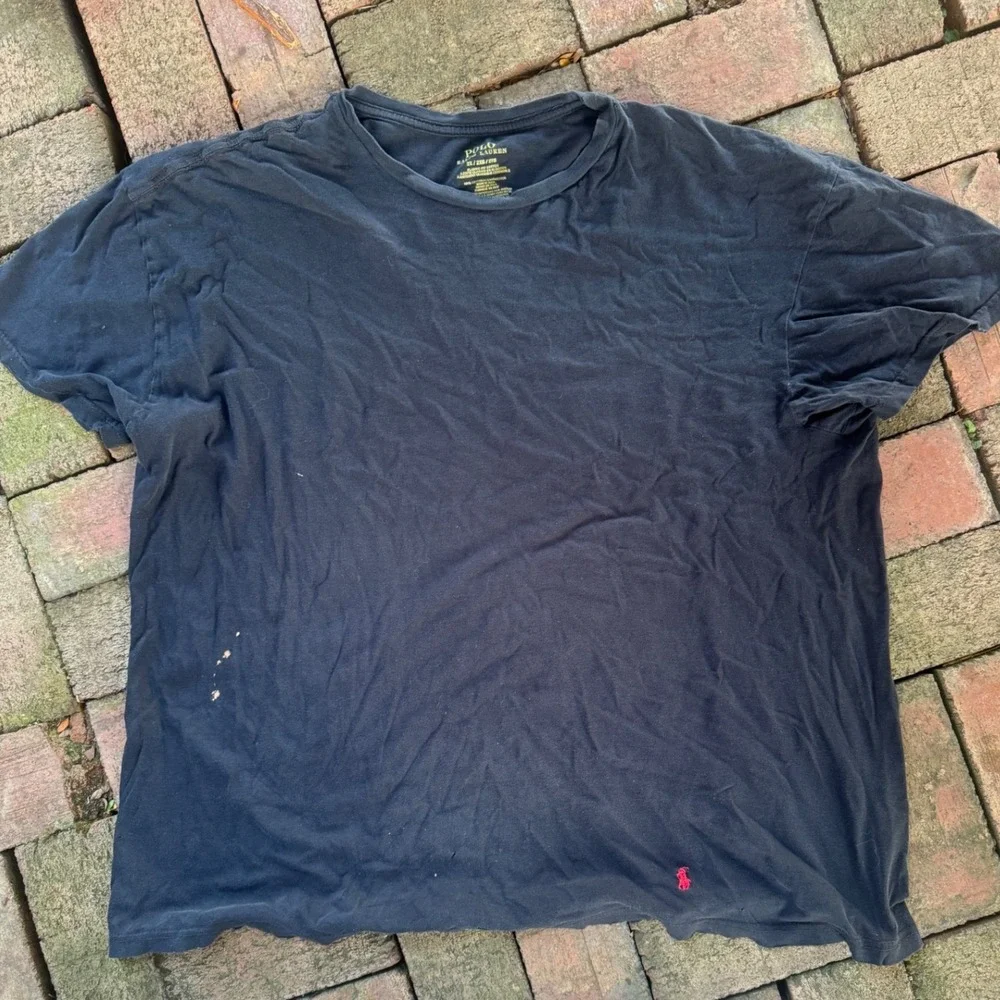 Polo Ralph Lauren Mens 2XL Classic Fit Cotton T-Shirt Black Red Pony Logo